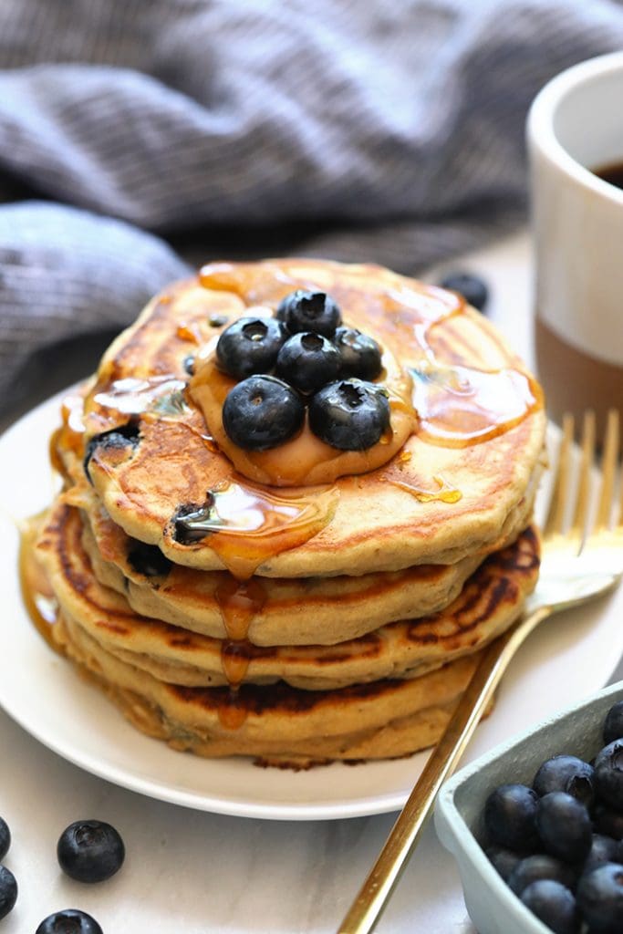 Blueberry Protein Pancakes