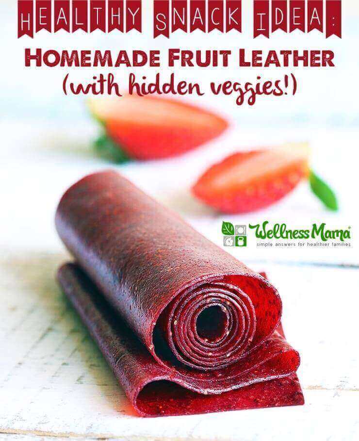 Healthy snack idea- fruit leather with hidden veggies