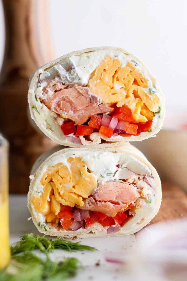 Smoked Salmon Breakfast Burrito