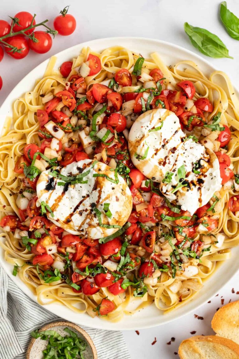 30-Minute Bruschetta Pasta with Burrata