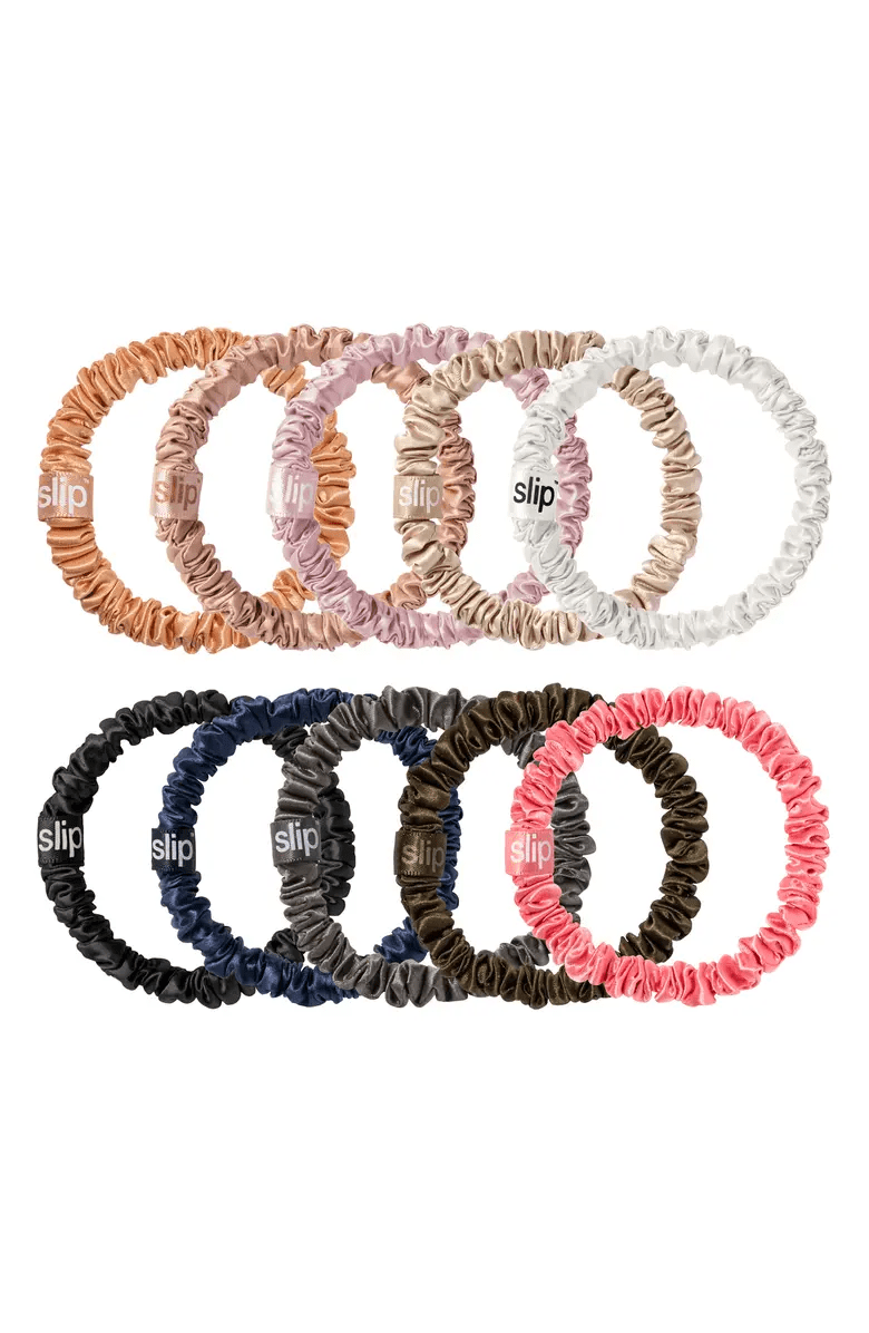 Slip Pure Silk 10-Pack Skinny Scrunchies