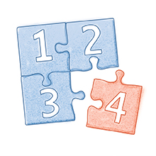 illustration of four puzzle pieces