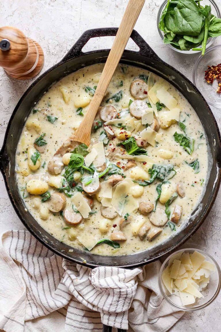 Creamy Gnocchi Skillet with Chicken Sausage