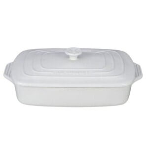 White casserole dish.