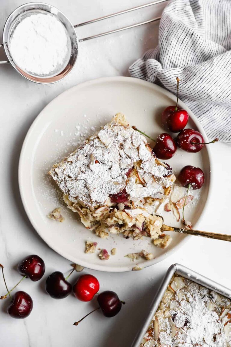 Cherry Almond Croissant Baked Oats