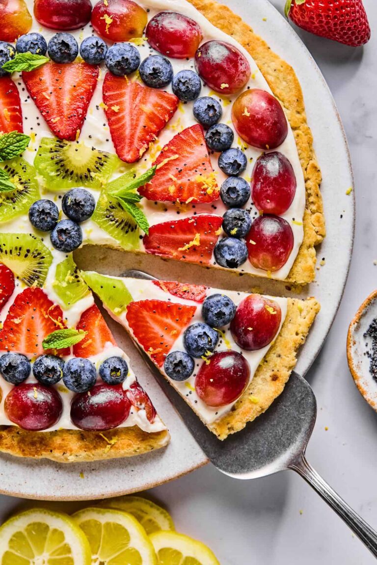 Easy Cottage Cheese Protein Fruit Pizza