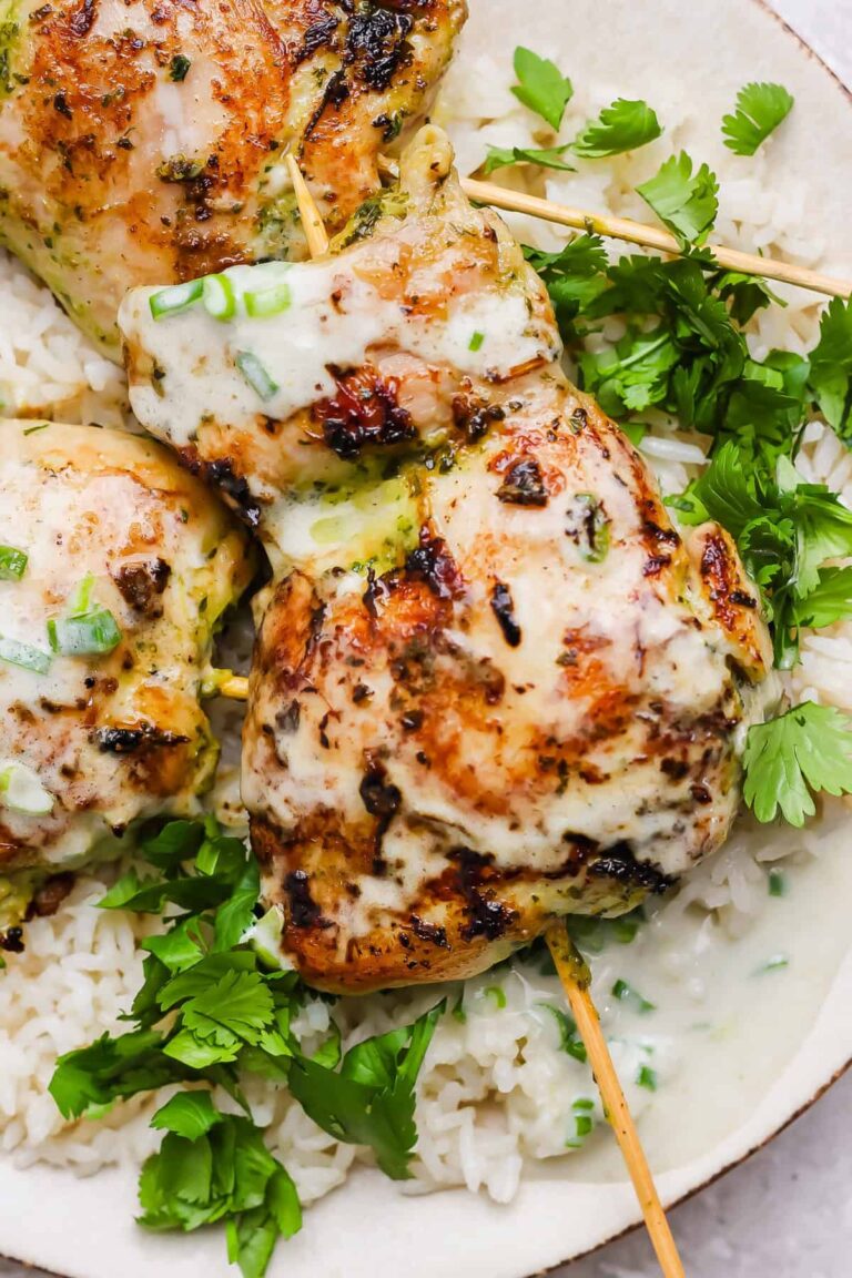 Green Curry Chicken Skewers