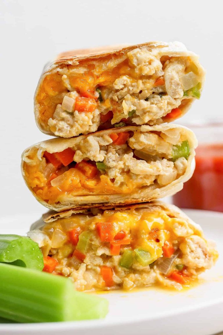 Buffalo Chicken Burritos (High Protein)