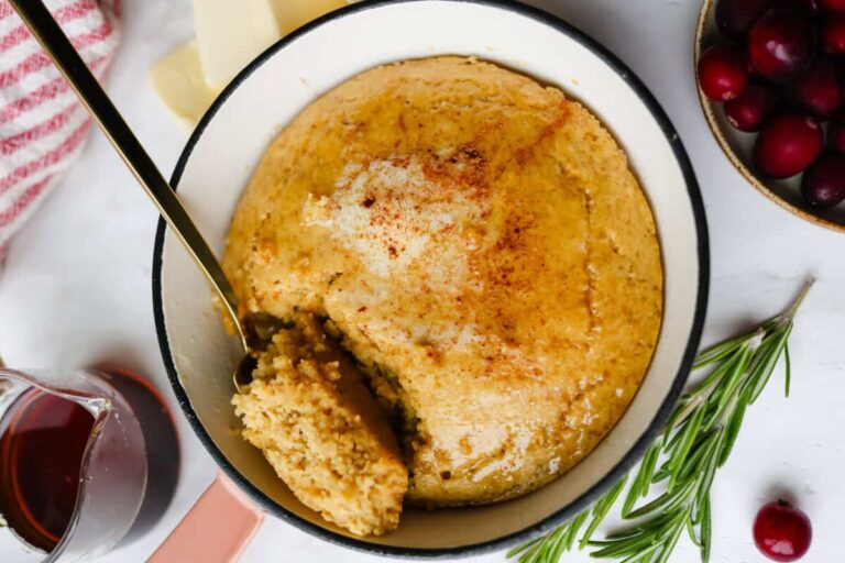 Eggnog Protein Pancake Bowl