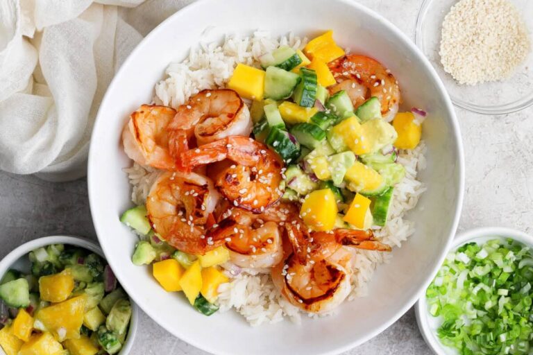 Hot Honey Shrimp Bowls