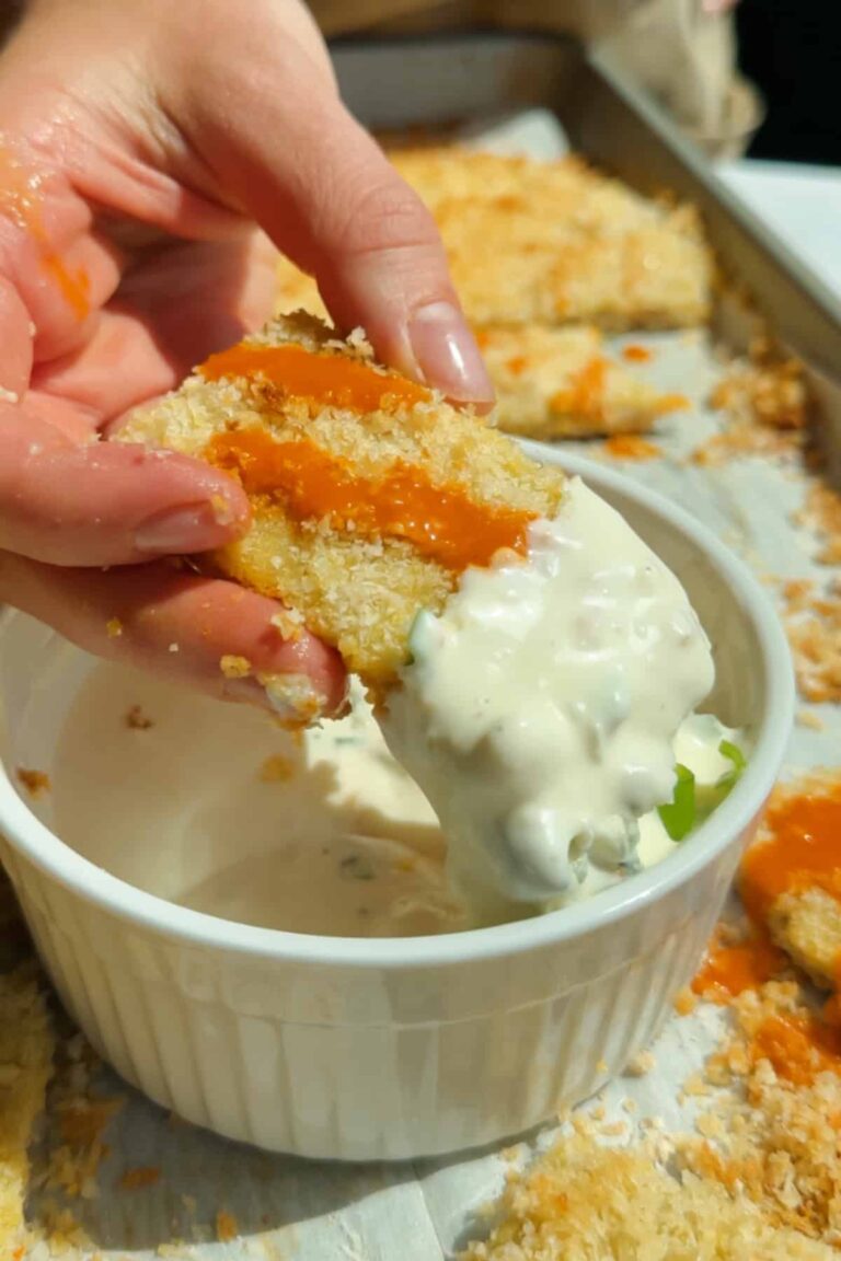 Buffalo Chicken Protein Bars (Crispy + Baked)
