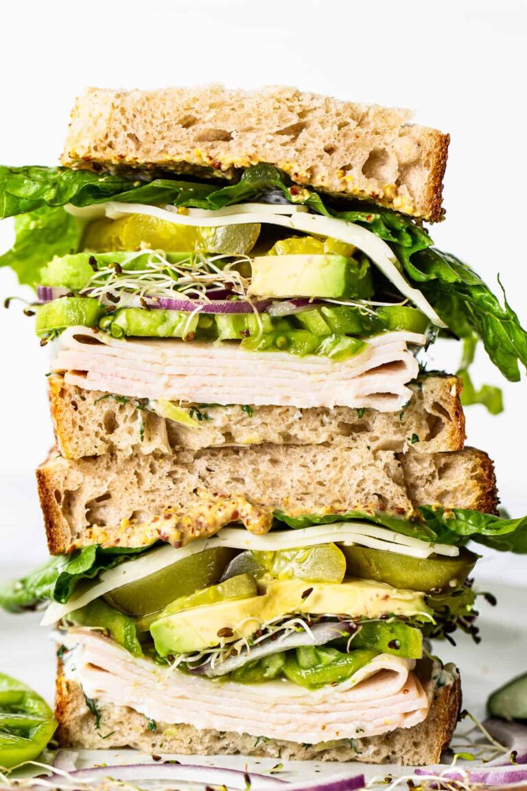 Turkey Mustard Sandwich with Herby Mayo
